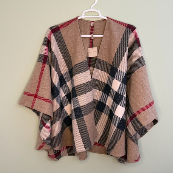 Burberry Jackets & Blazers - NEW Burberry cape iconic plaid poncho 100% wool